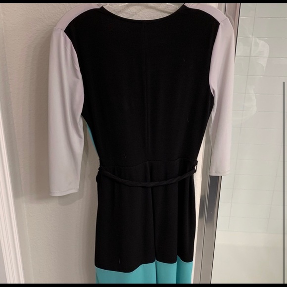 Colorblock Wrap Dress - Picture 6 of 6